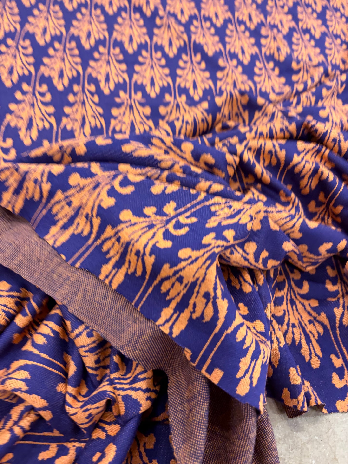 PIPO 040  jersey jacquard navy/orange