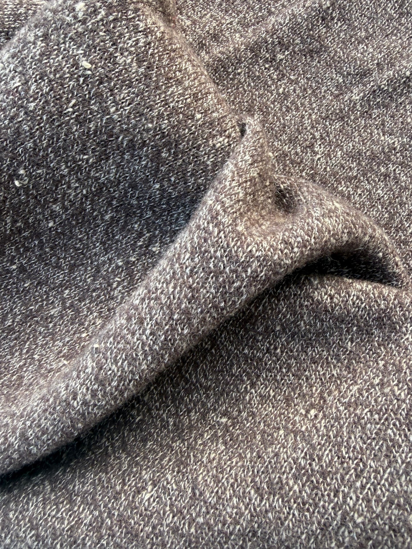 WOOL EDIT 008 brown mélange French terry wool