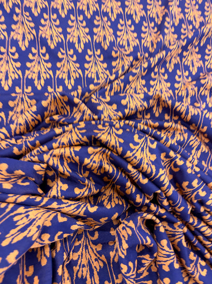 PIPO 040  jersey jacquard navy/orange