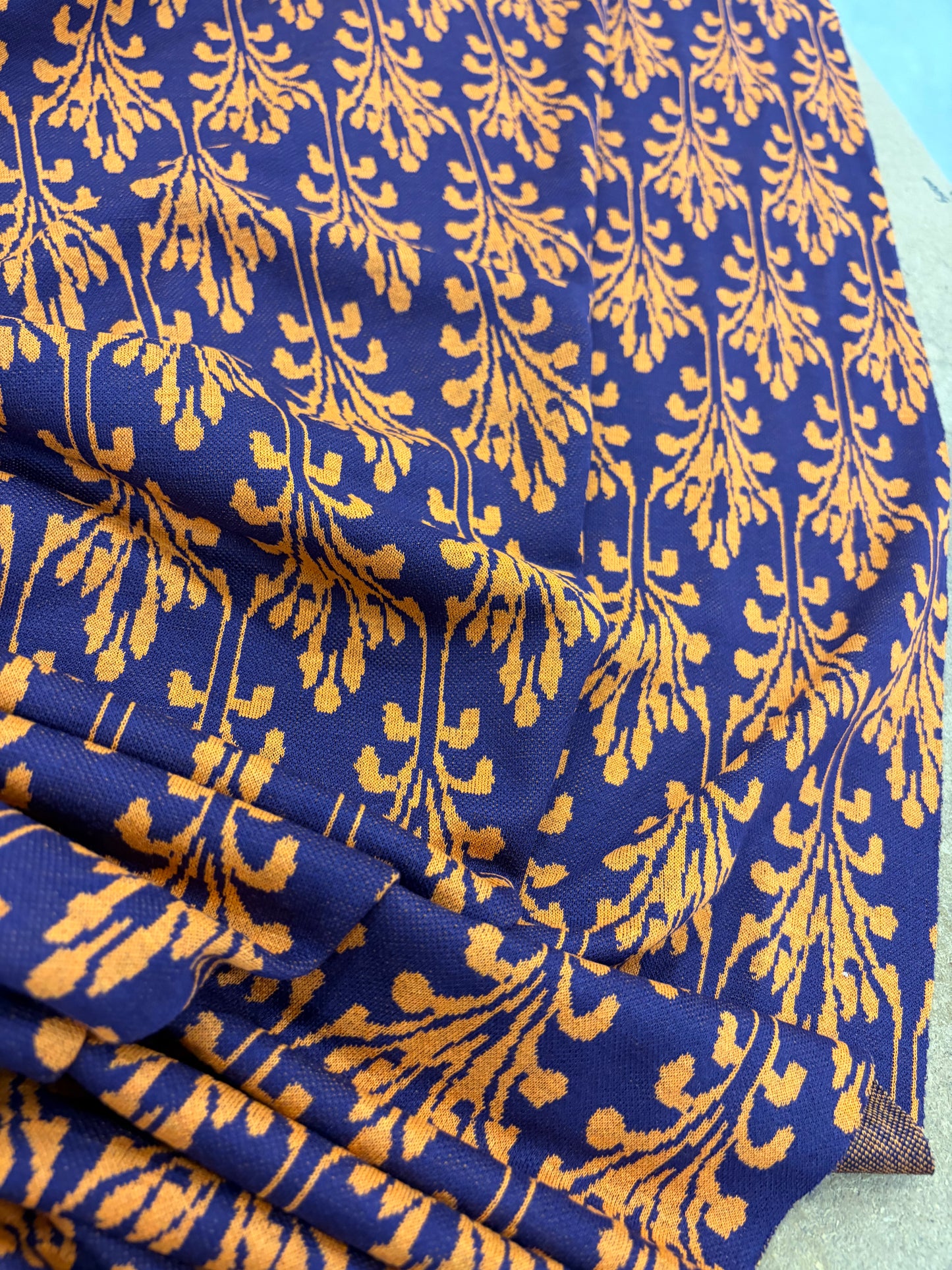 PIPO 040  jersey jacquard navy/orange