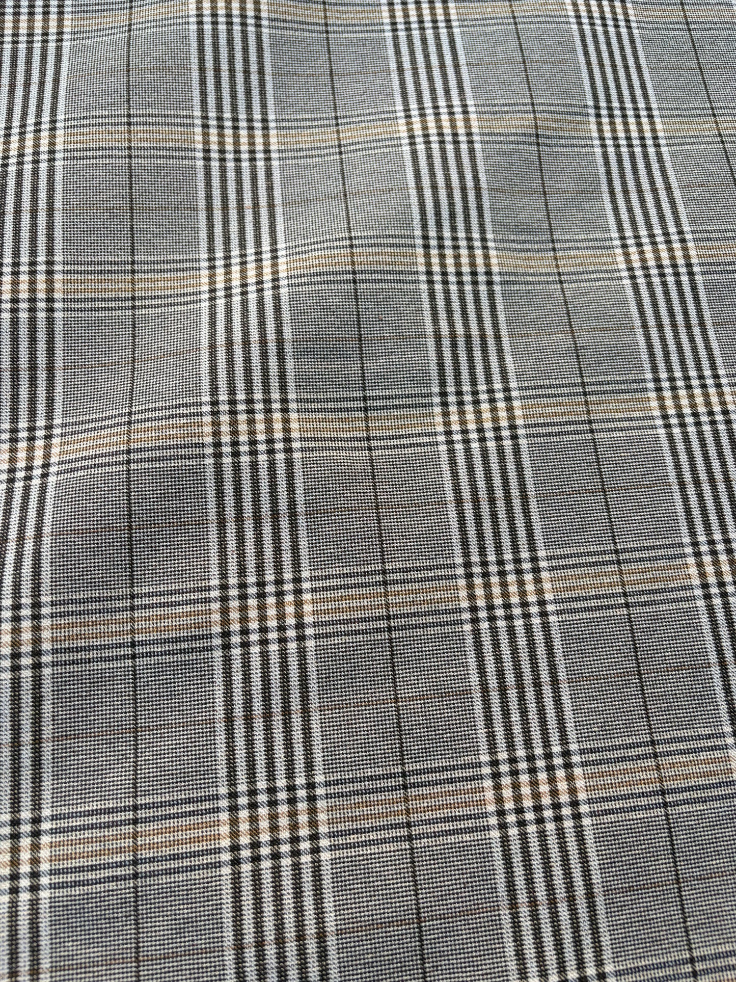 WOOL EDIT 009 checkered stretch fabric with wool