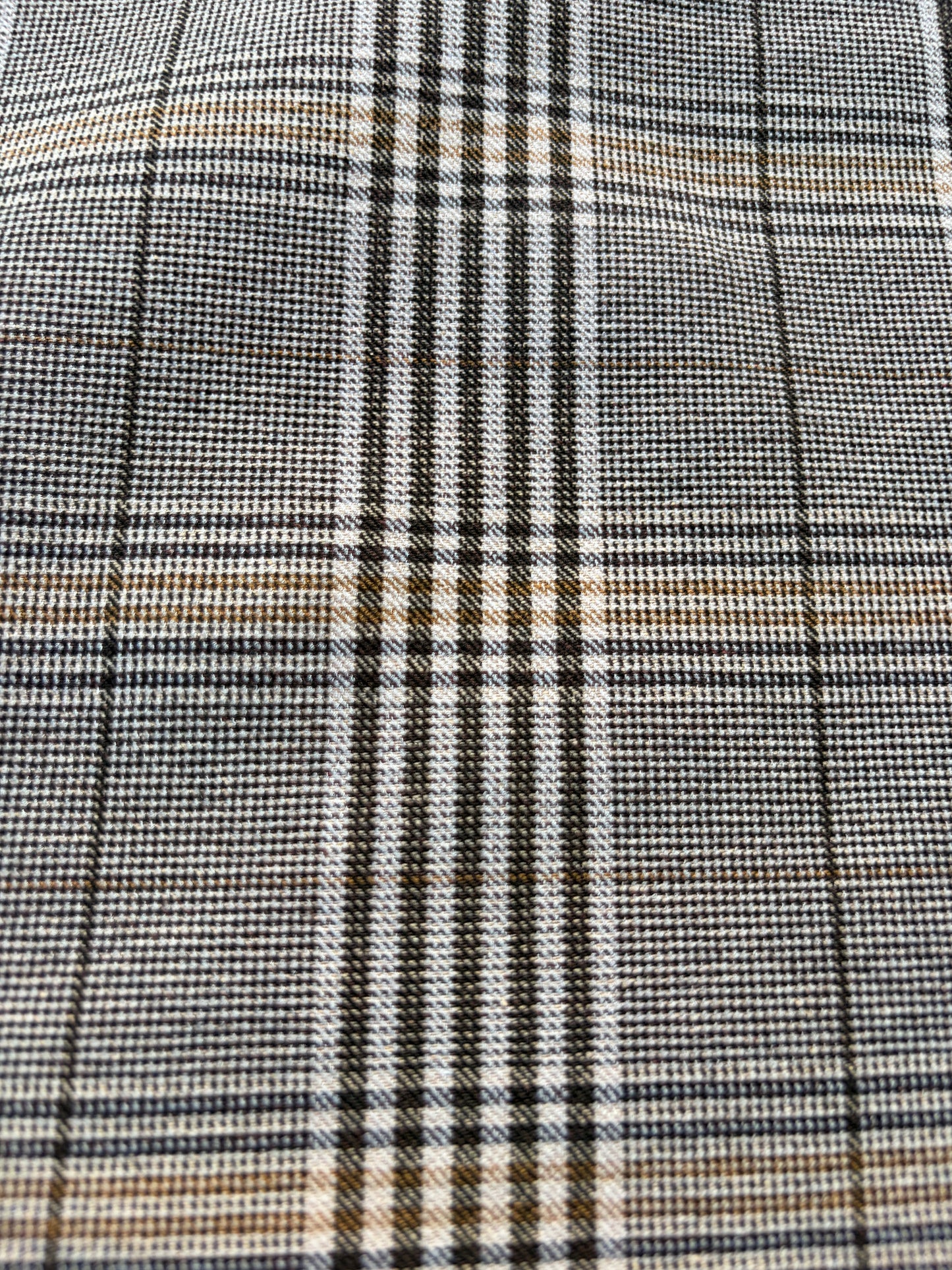 WOOL EDIT 009 checkered stretch fabric with wool