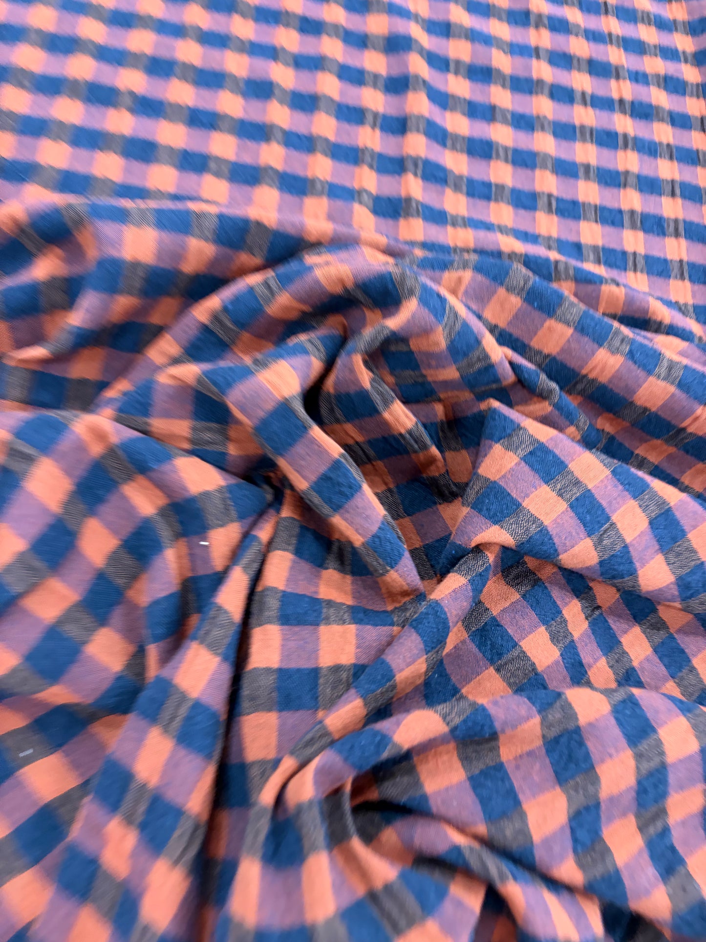PIPO 041 cotton seersucker check