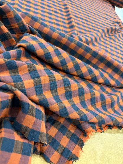 PIPO 041 cotton seersucker check