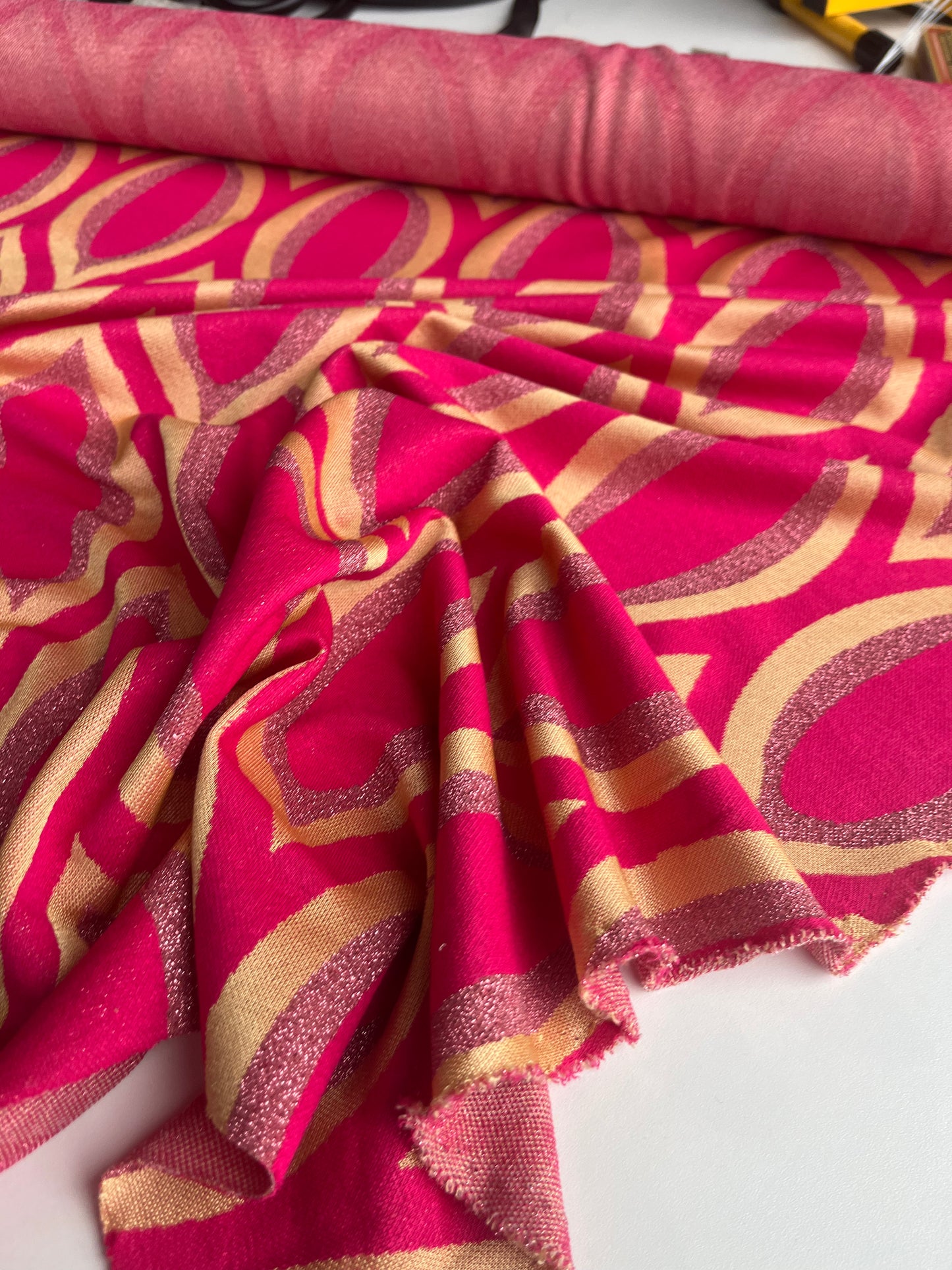 PORTIA 053 jersey jacquard with lurex