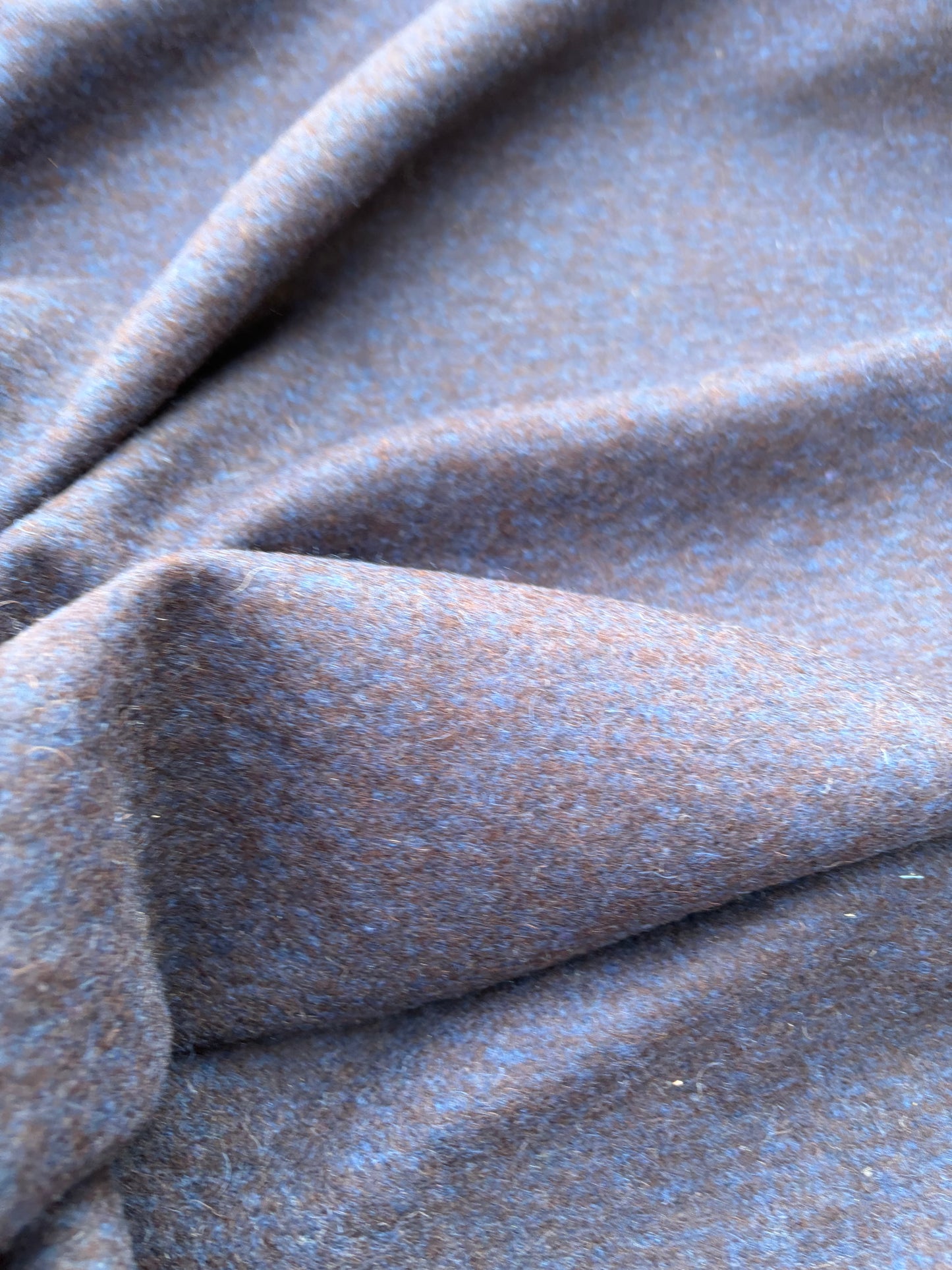 WOOL EDIT 013 blue/brown mélange boiled wool