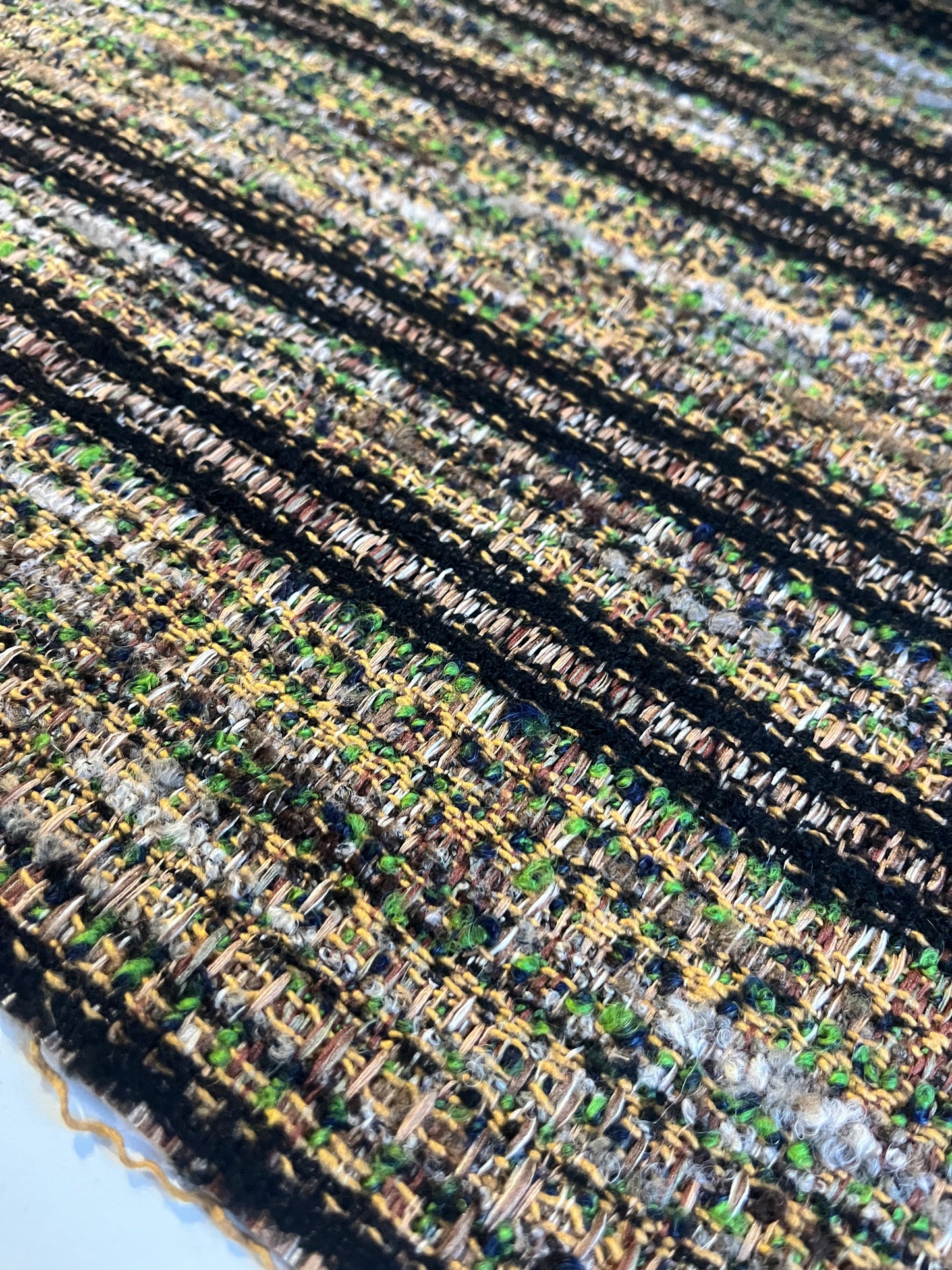 ZACHARIE 001  heavy wool bouclette stripes