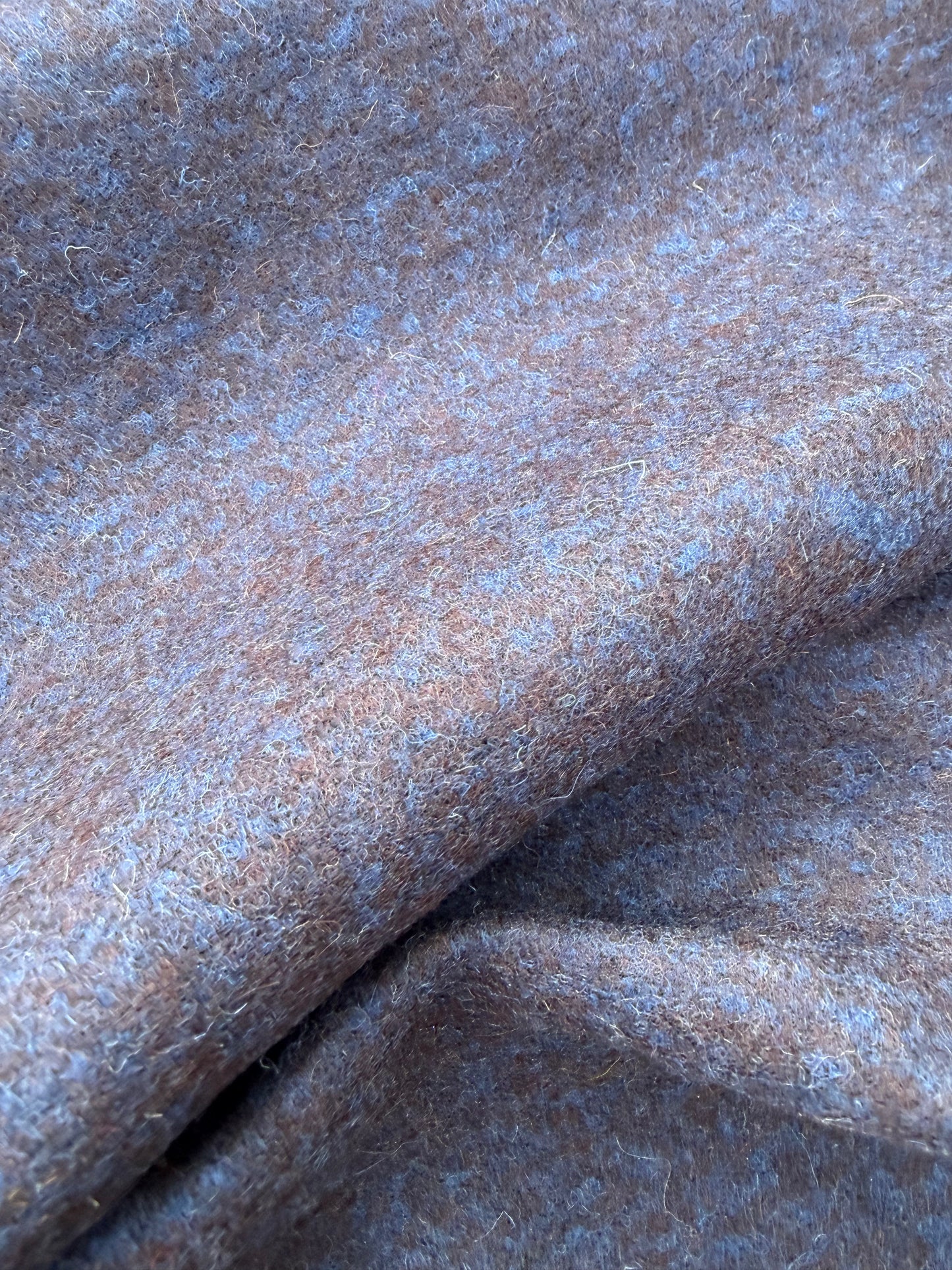 WOOL EDIT 013 blue/brown mélange boiled wool