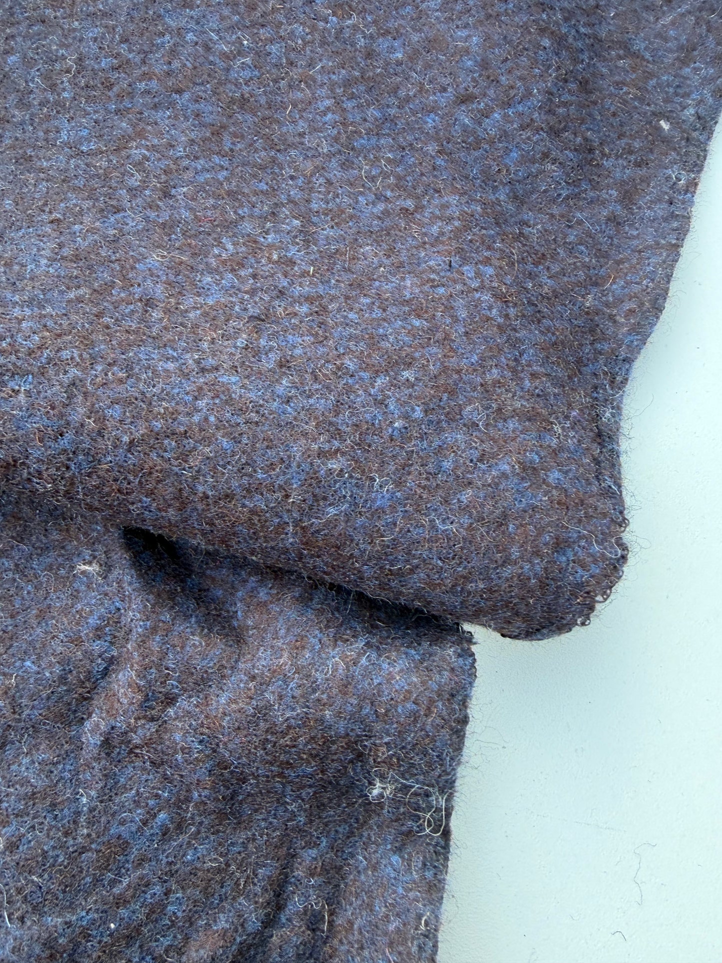 WOOL EDIT 013 blue/brown mélange boiled wool