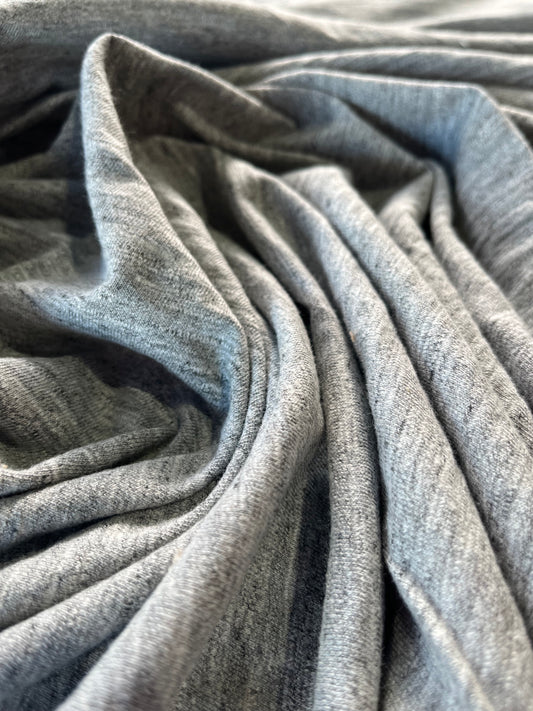 JERSEY SLUB grey mouliné extra wide!
