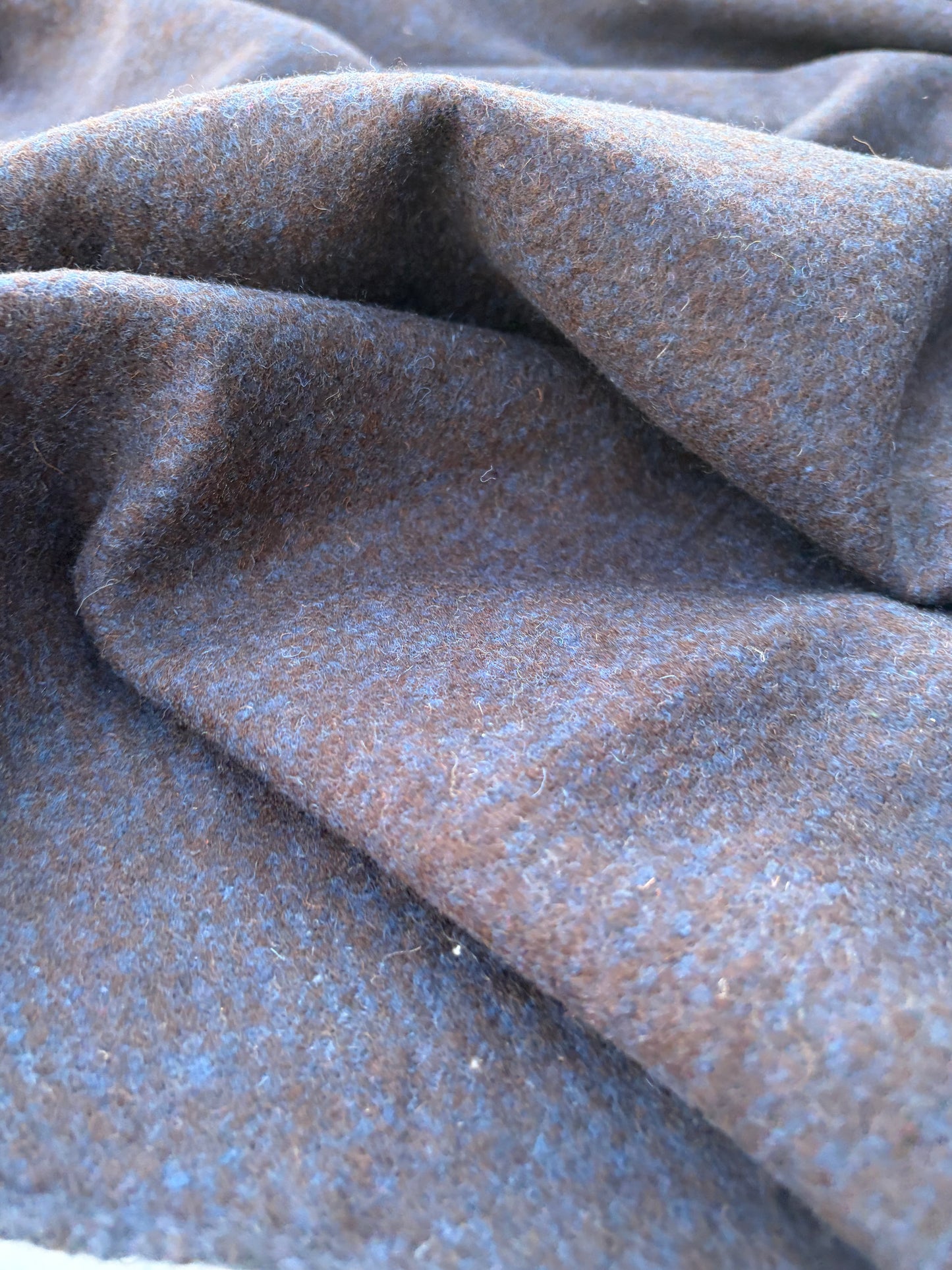WOOL EDIT 013 blue/brown mélange boiled wool