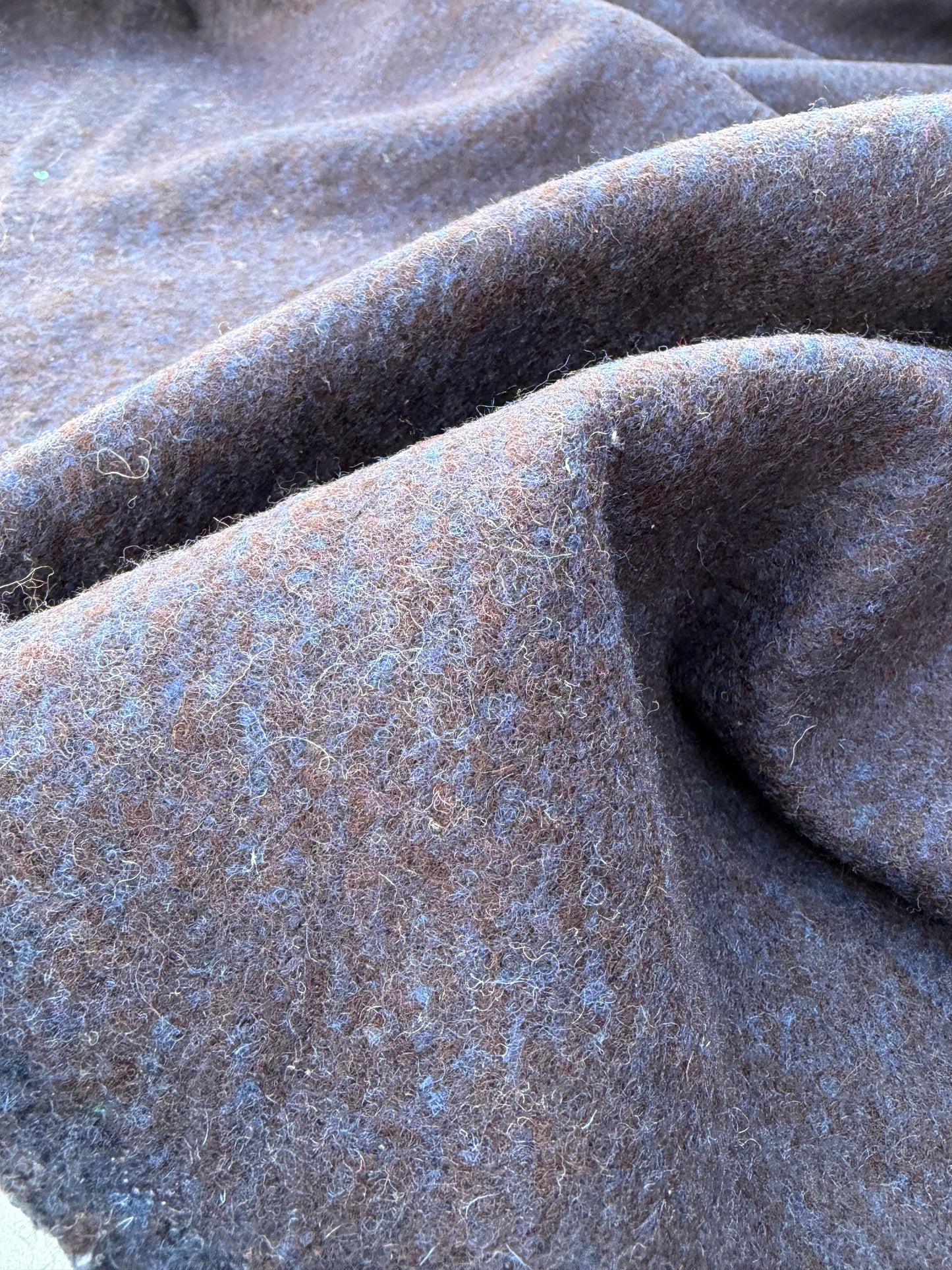 WOOL EDIT 013 blue/brown mélange boiled wool