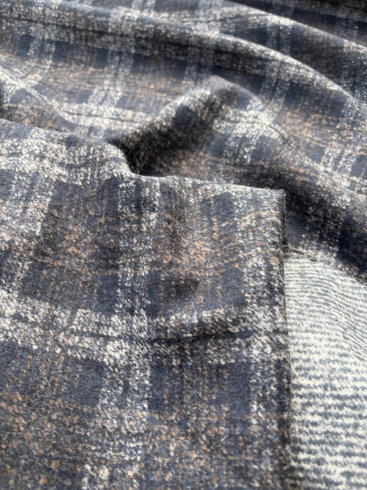 WOOL EDIT 015 double face checkered boiled wool