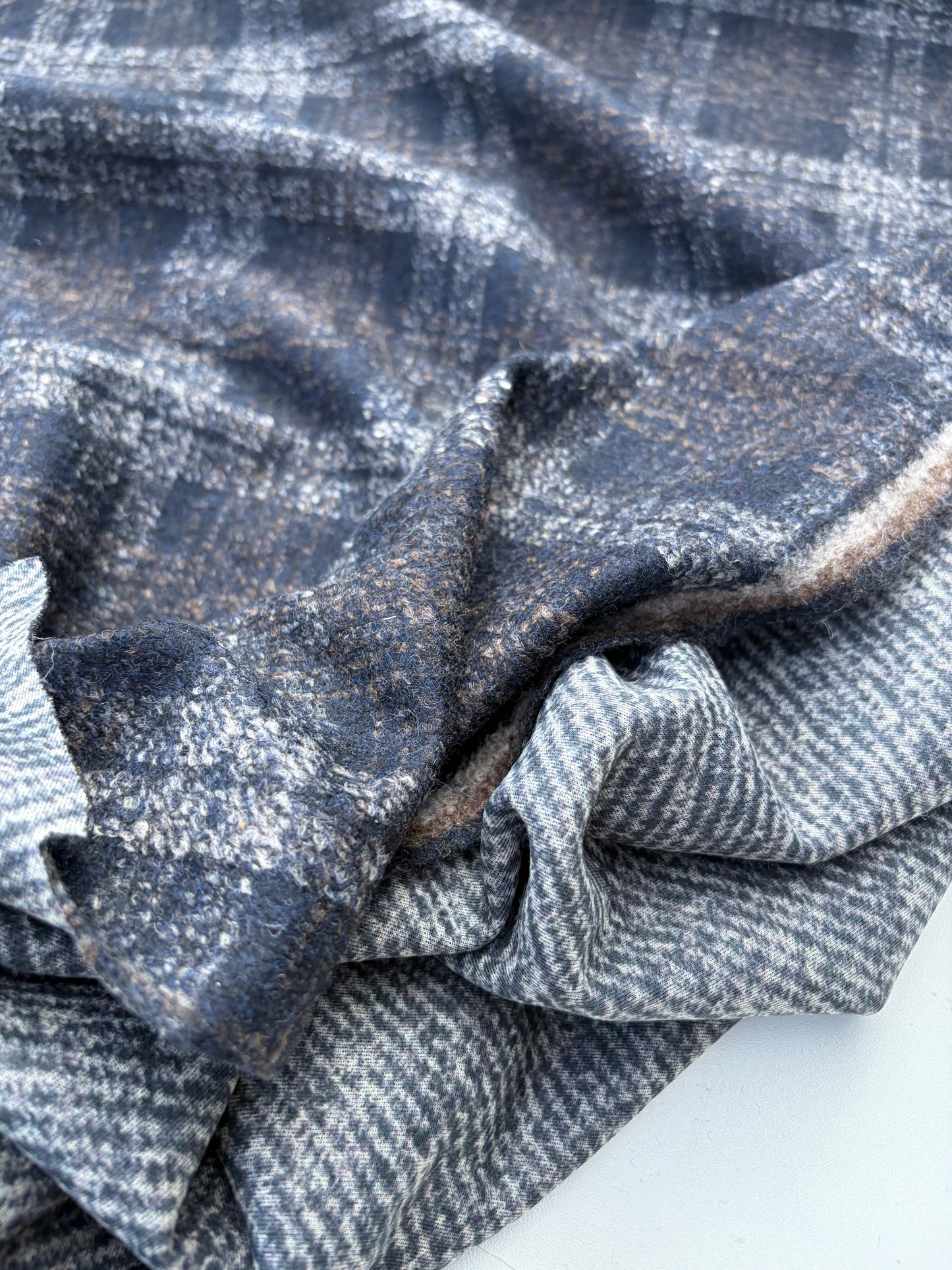 WOOL EDIT 015 double face checkered boiled wool