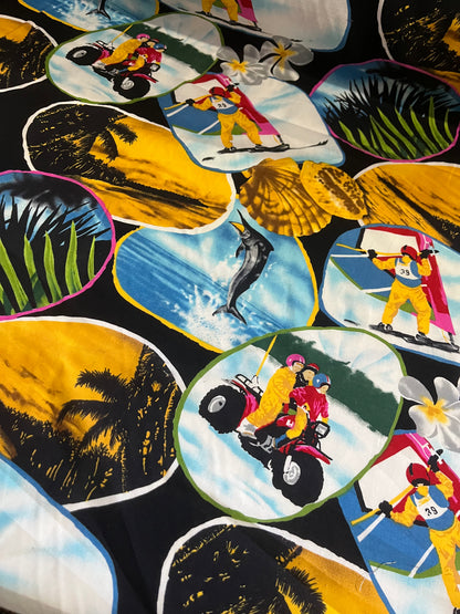 CLAUDY 010 cotton voile comic print