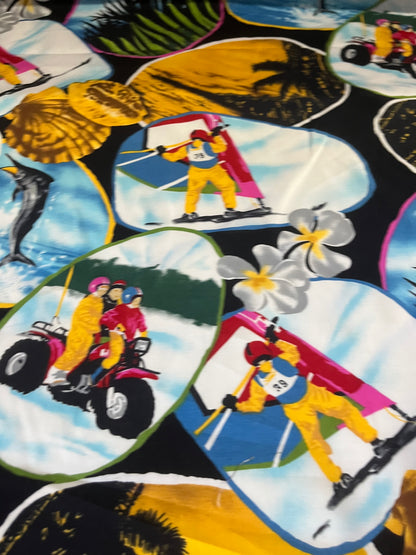 CLAUDY 010 cotton voile comic print