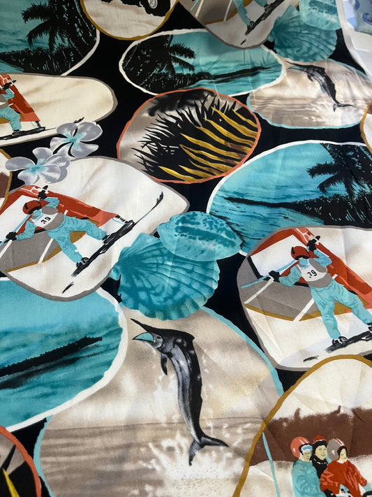 CLAUDY 011 cotton voile comic print