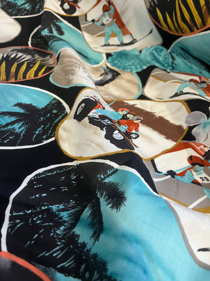 CLAUDY 011 cotton voile comic print