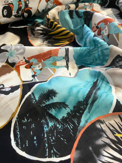 CLAUDY 011 cotton voile comic print