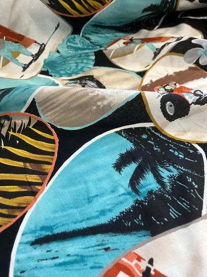 CLAUDY 011 cotton voile comic print