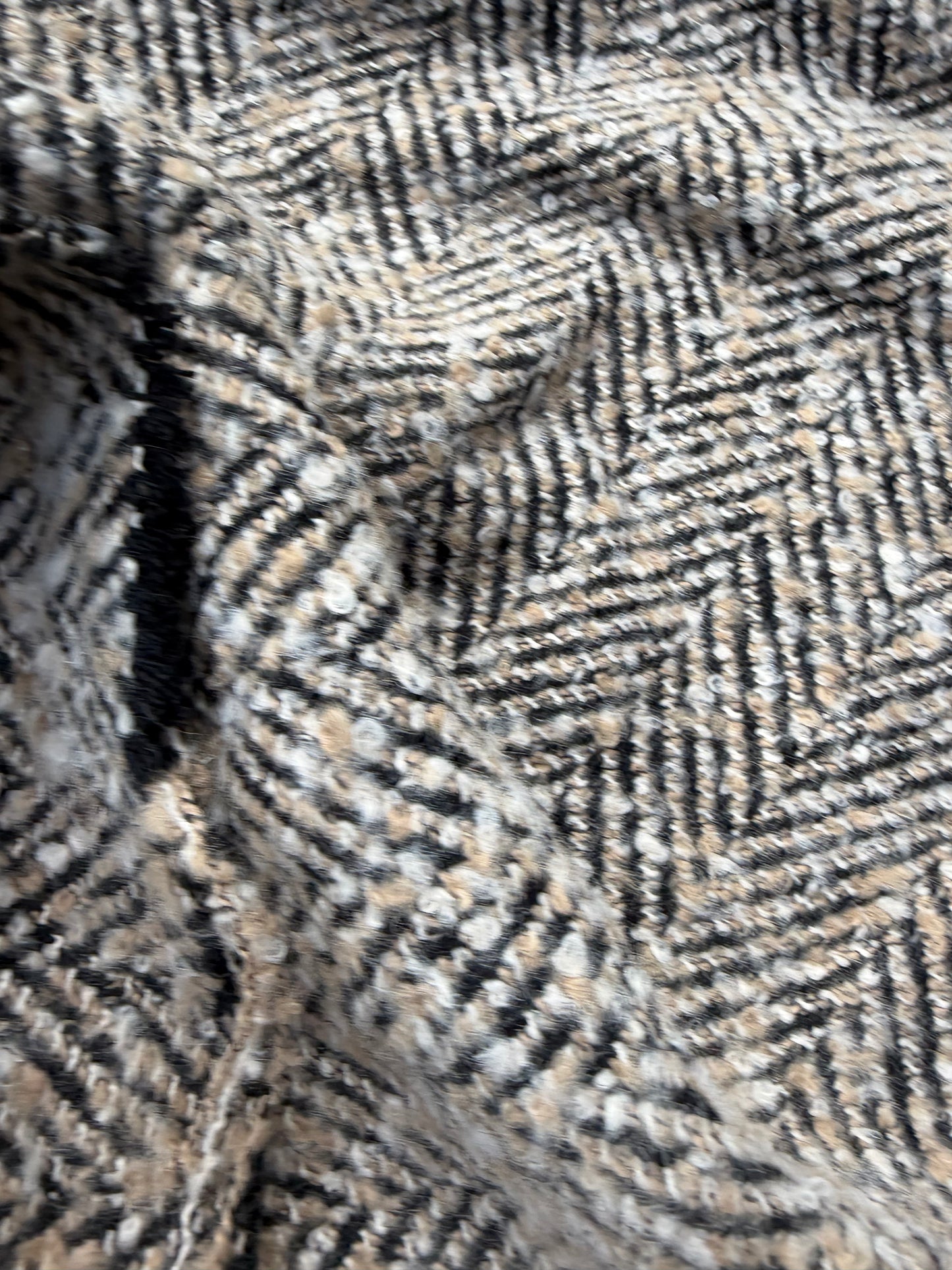 WOOL EDIT 017 sand/black heavy wool coat fabric