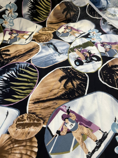 CLAUDY 012 cotton voile comic print