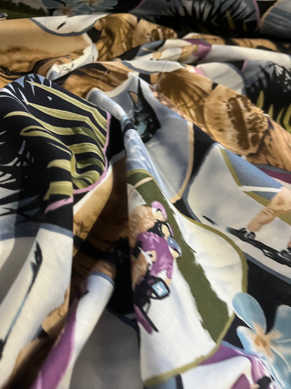 CLAUDY 012 cotton voile comic print