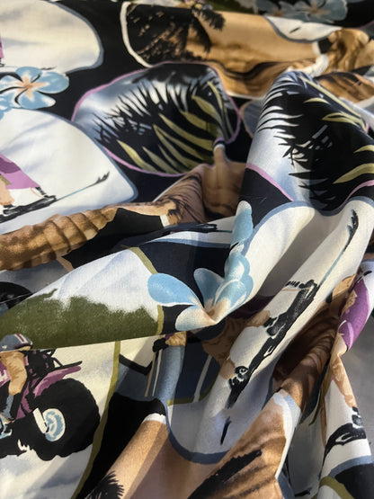 CLAUDY 012 cotton voile comic print