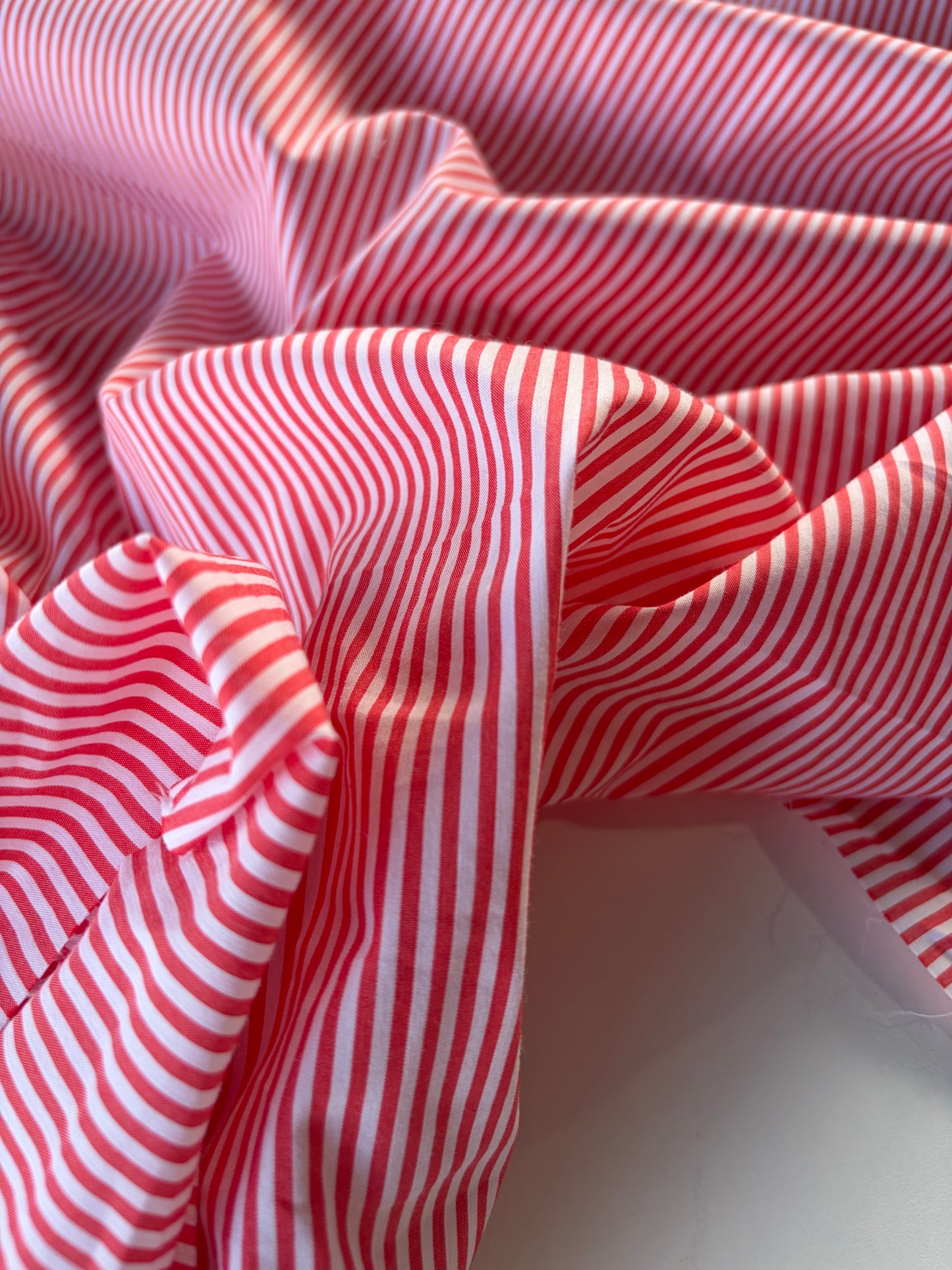 LC AL 021 colourwoven cotton stretch  stripes red/white