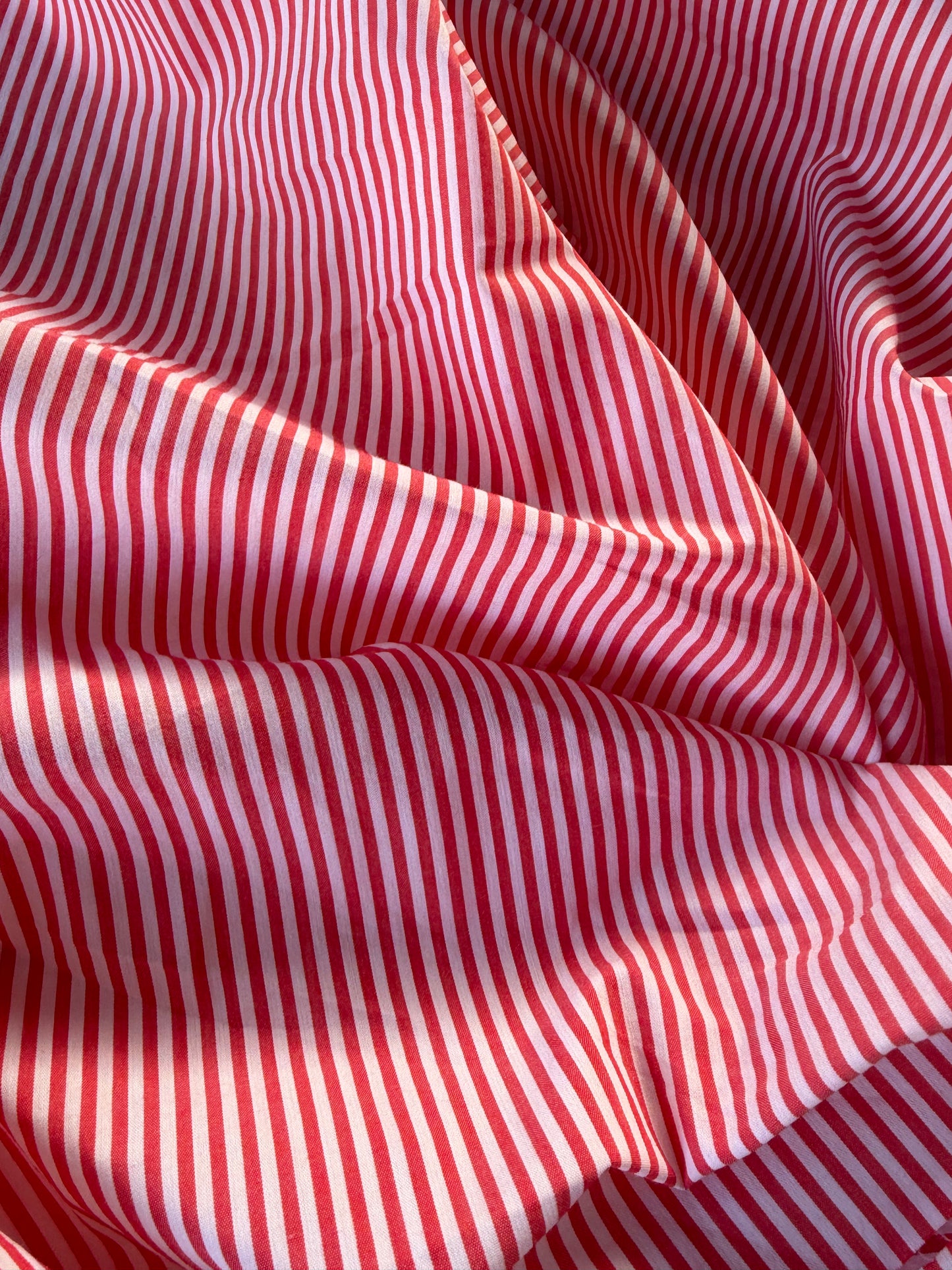 LC AL 021 colourwoven cotton stretch  stripes red/white