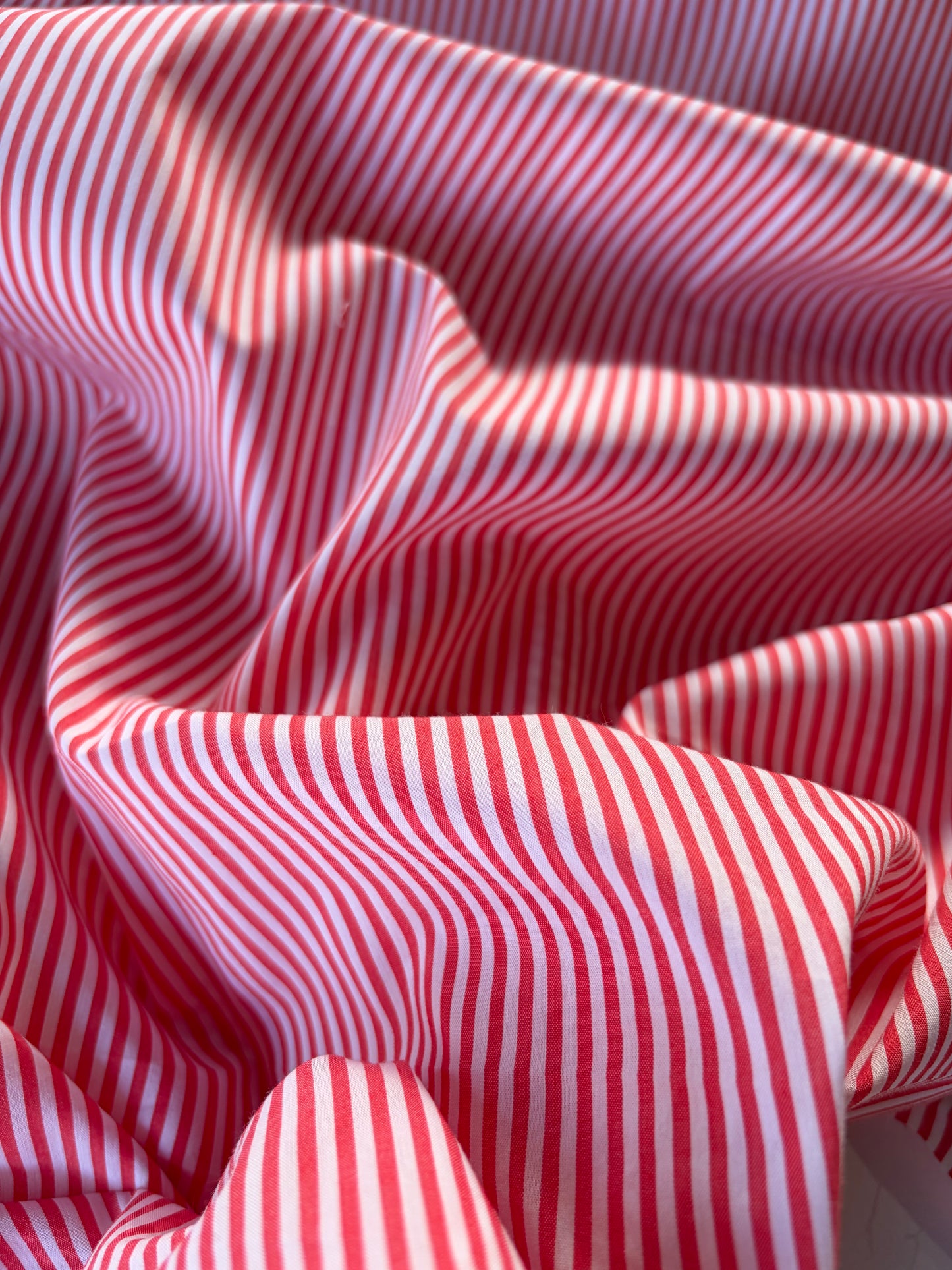 LC AL 021 colourwoven cotton stretch  stripes red/white