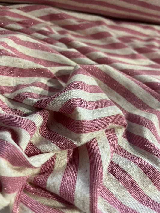 CLAUDY 016 viscose jersey stripes with lurex