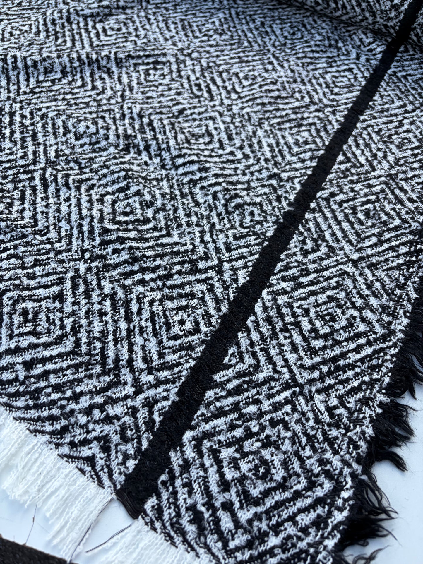 WOOL EDIT 021 black/white Chanel style wool bouclette