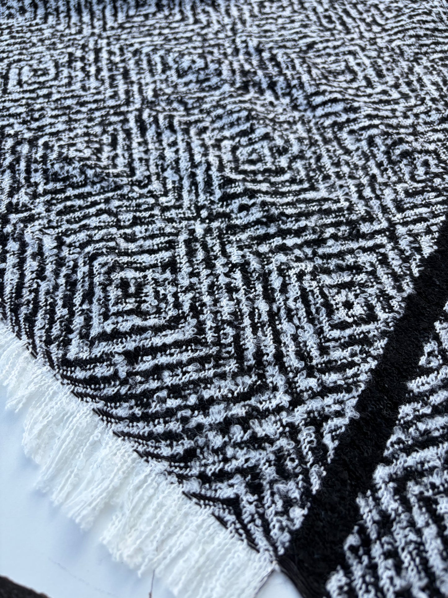 WOOL EDIT 021 black/white Chanel style wool bouclette