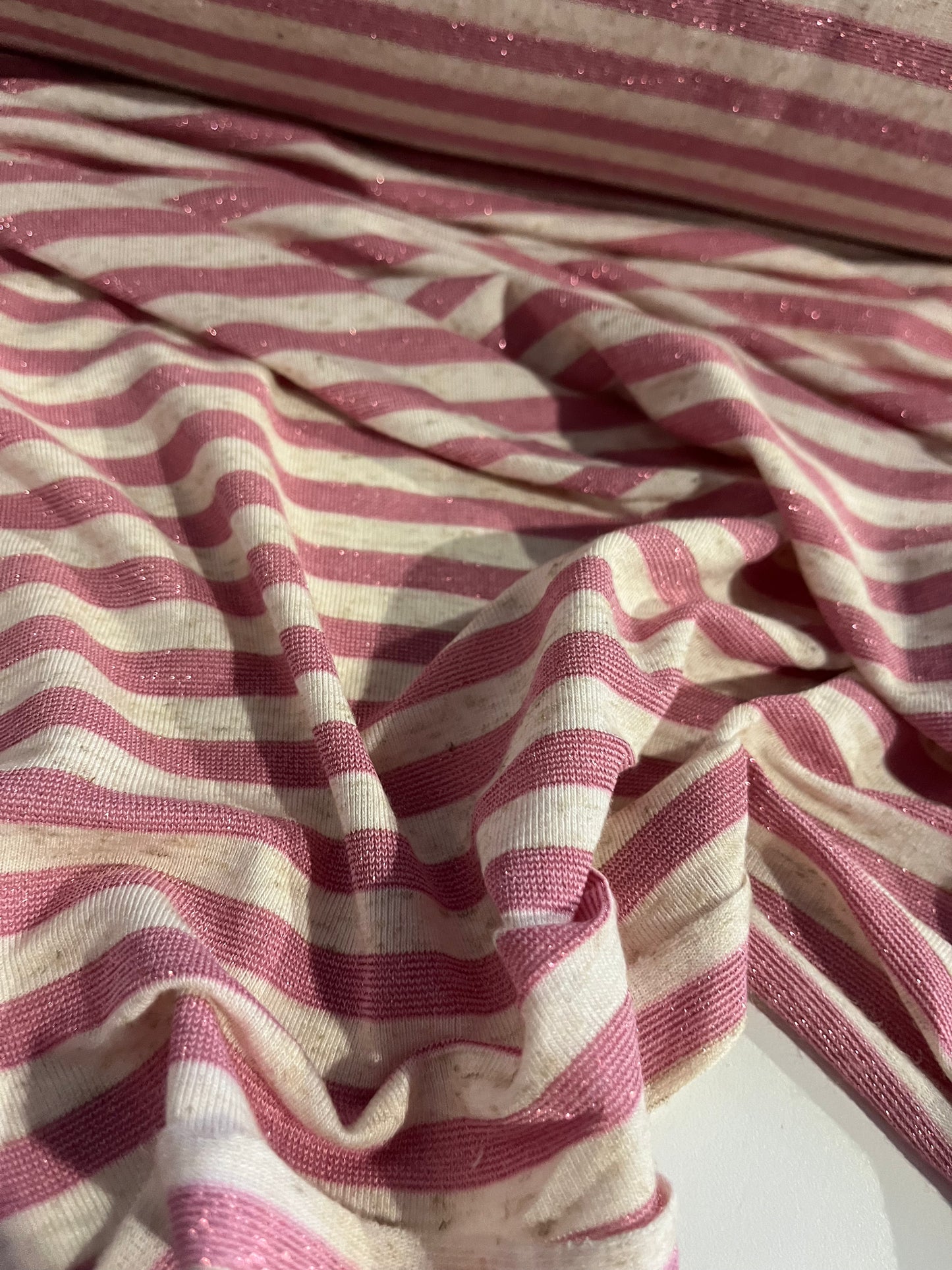 CLAUDY 016 viscose jersey stripes with lurex