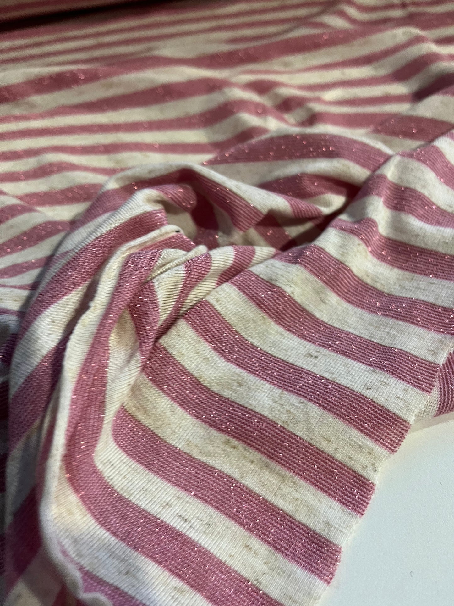CLAUDY 016 viscose jersey stripes with lurex