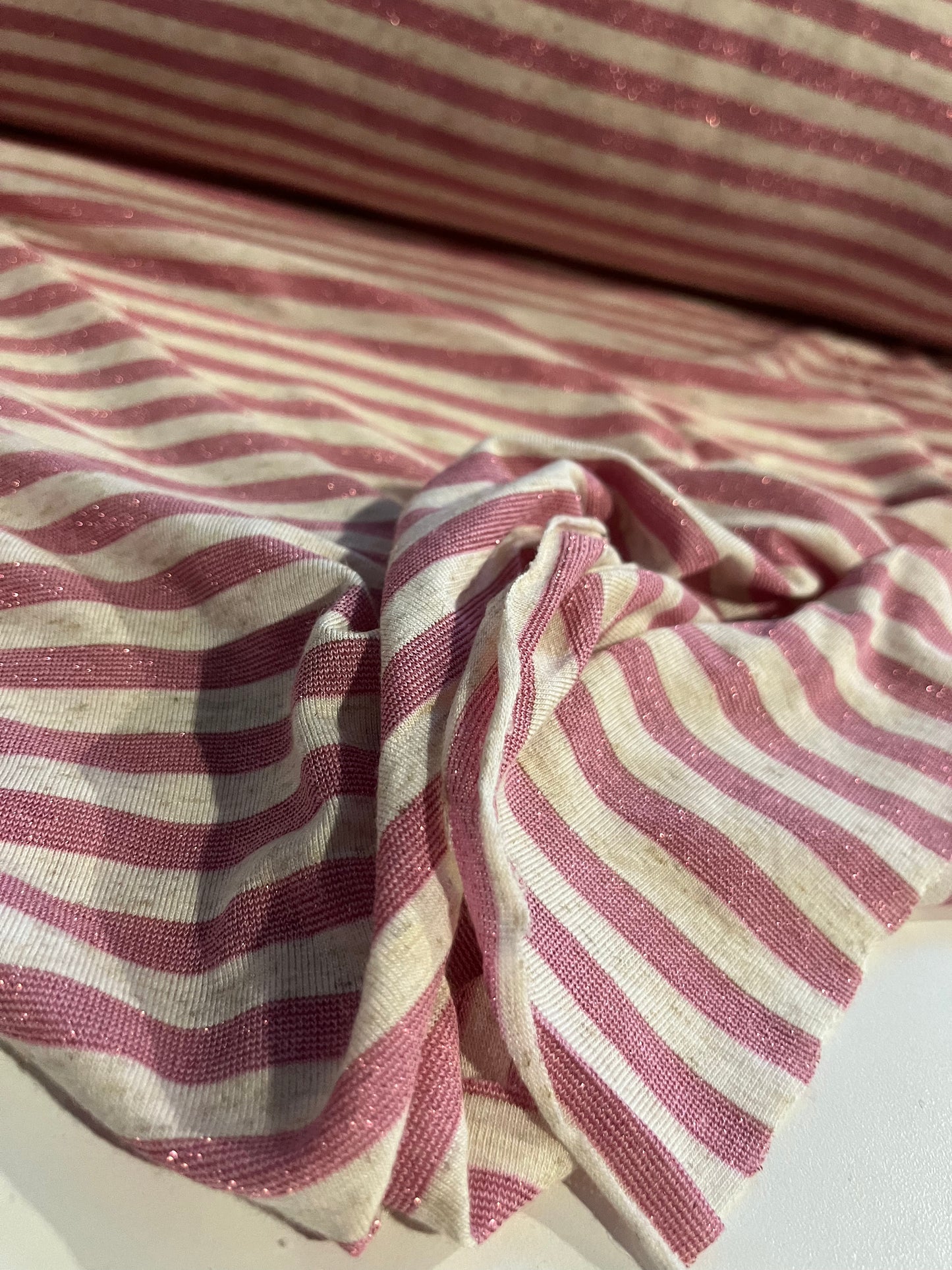 CLAUDY 016 viscose jersey stripes with lurex