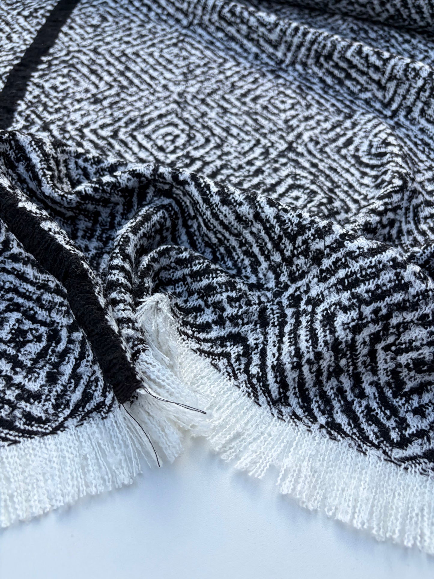 WOOL EDIT 021 black/white Chanel style wool bouclette