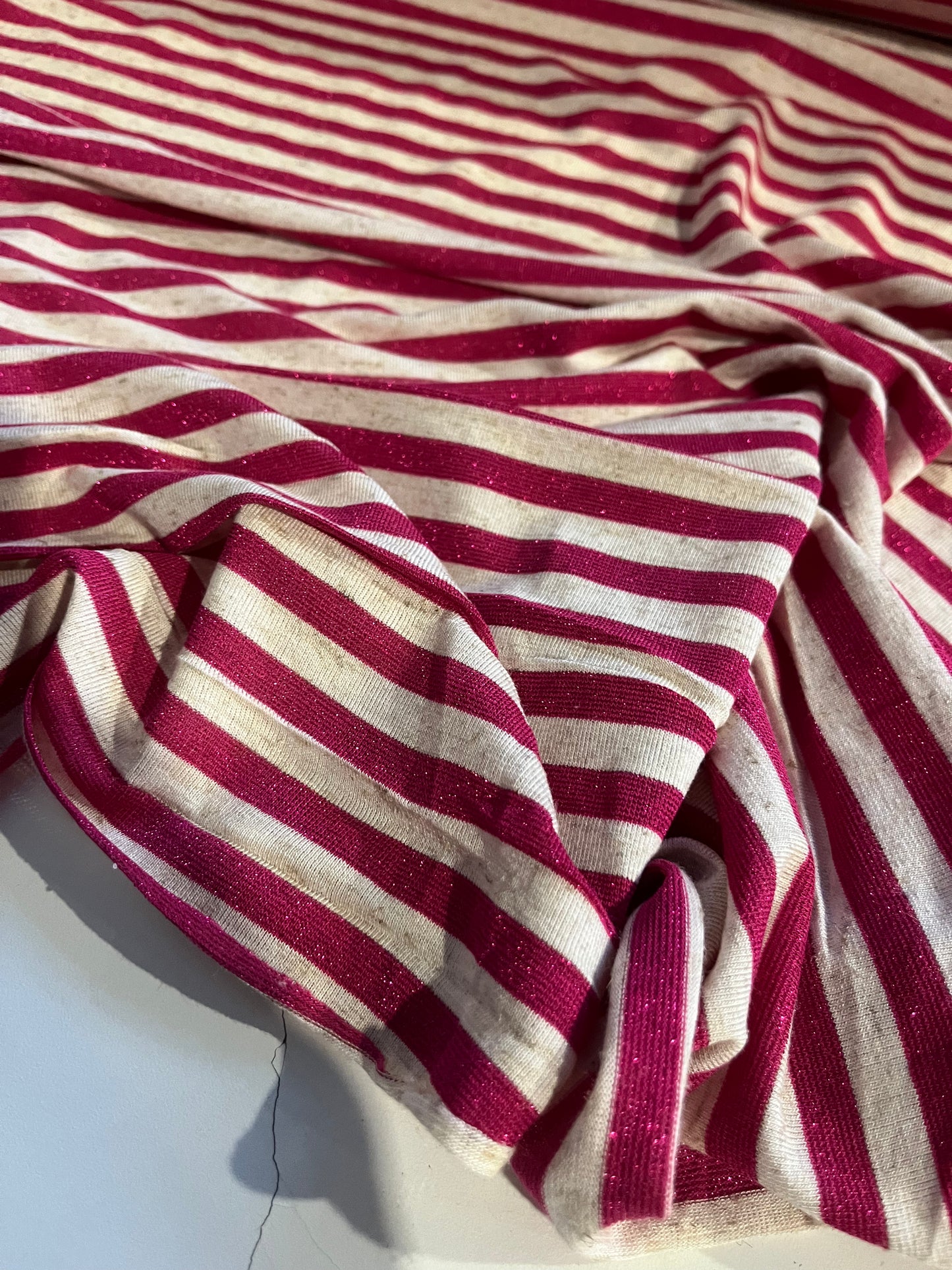 CLAUDY 017 viscose jersey stripes with lurex