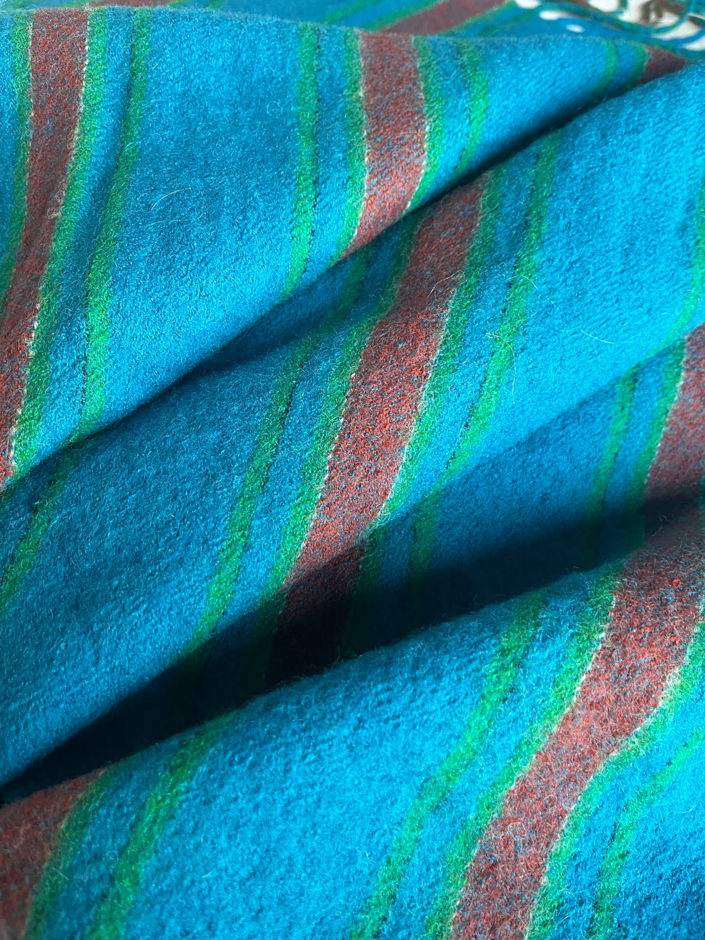 ZACHARIE 010 heavy wool stripes with fringes