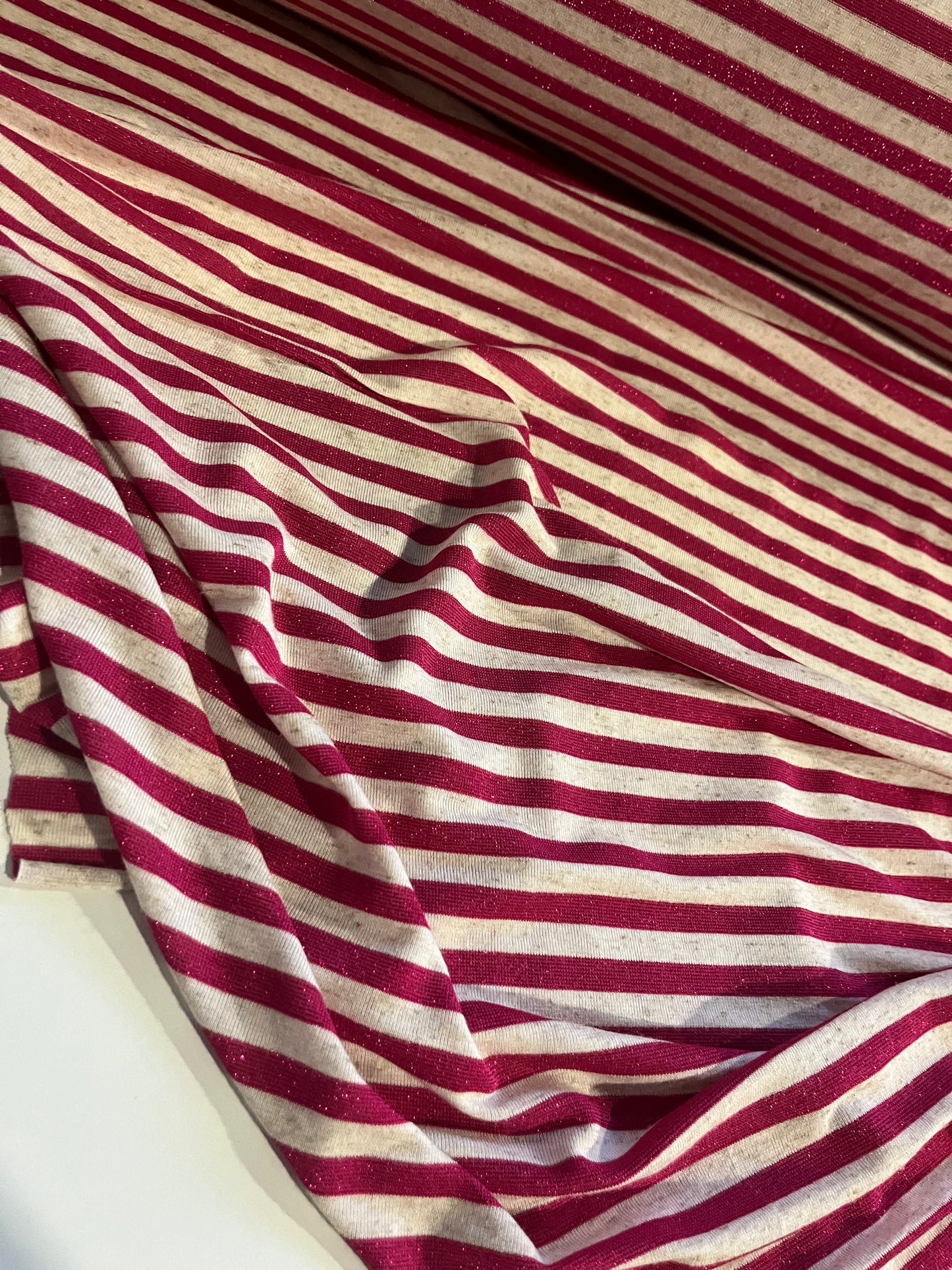 CLAUDY 017 viscose jersey stripes with lurex