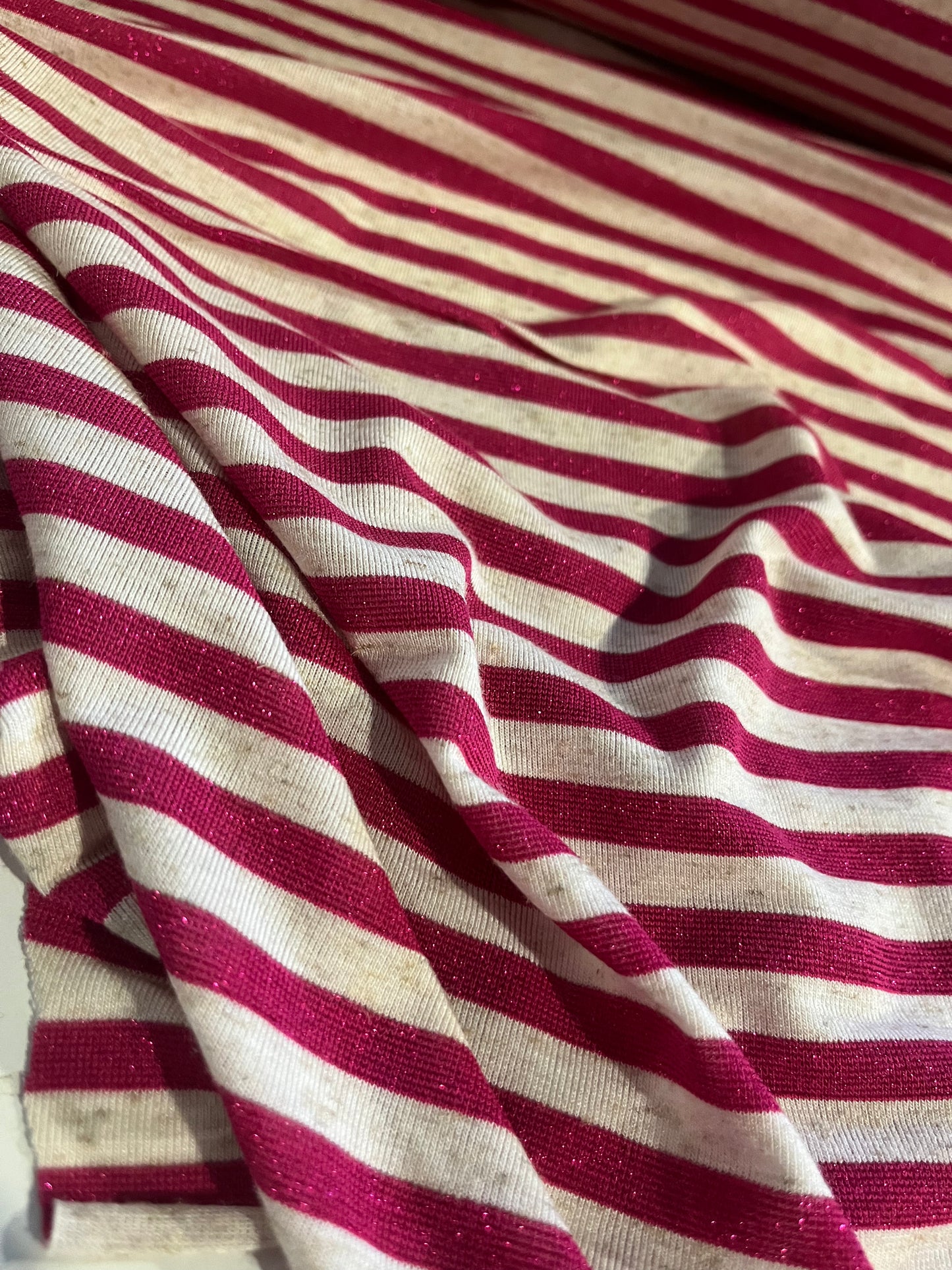 CLAUDY 017 viscose jersey stripes with lurex