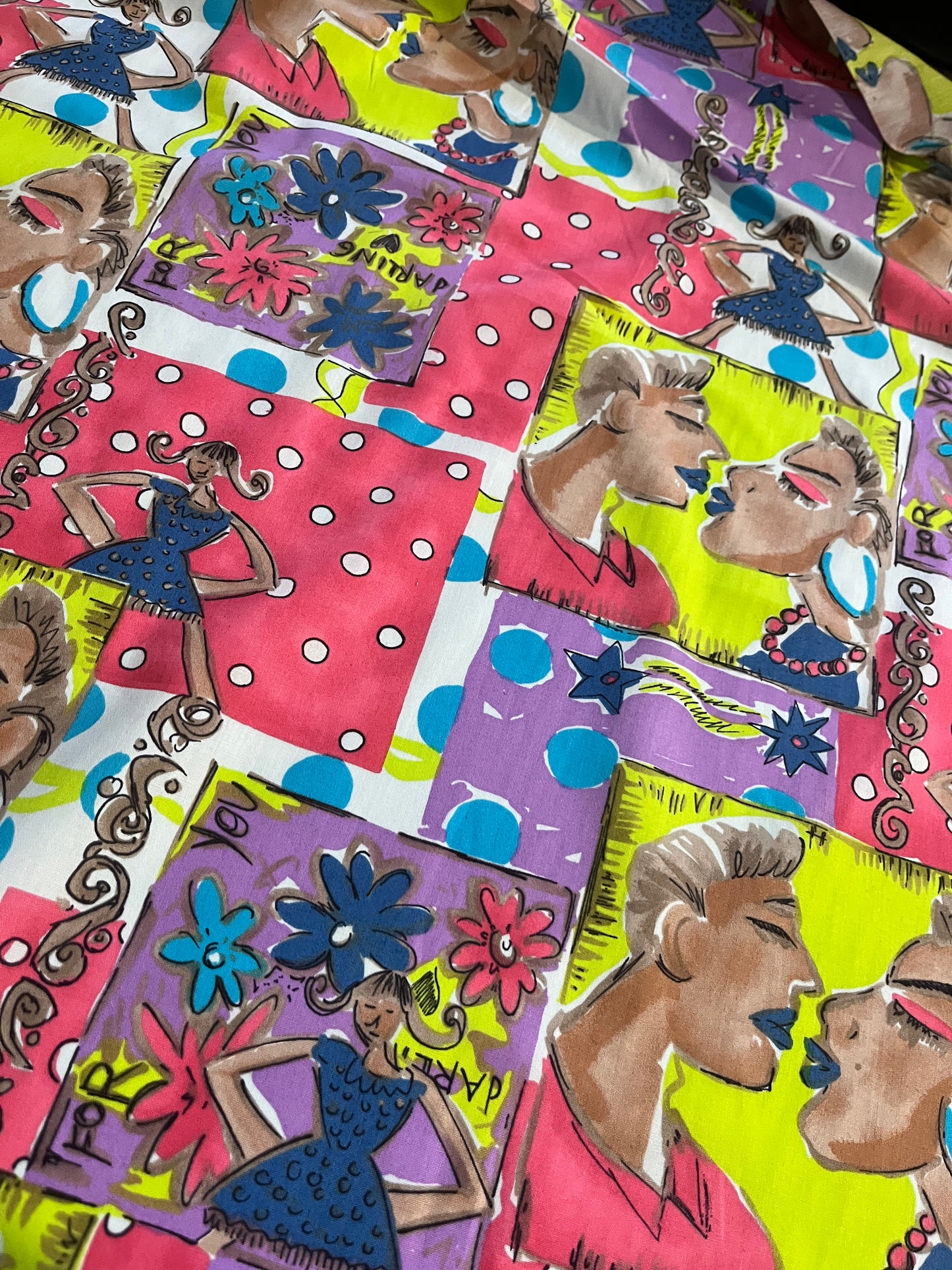 CLAUDY 018 cotton voile comic print