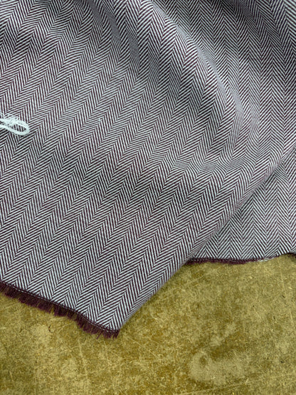 EMILE 013 cotton colourwoven herringbone aubergine