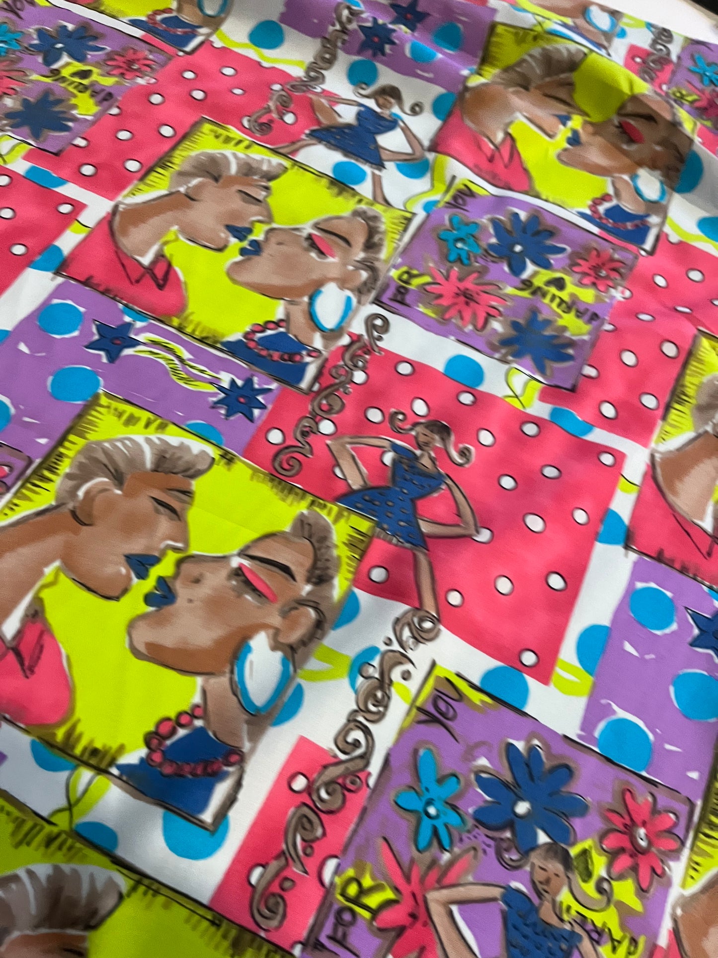 CLAUDY 018 cotton voile comic print