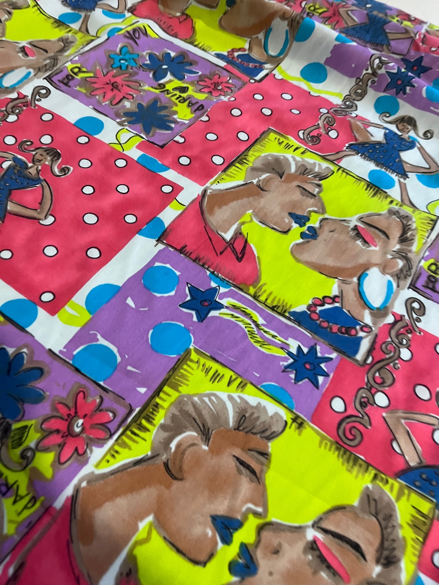 CLAUDY 018 cotton voile comic print