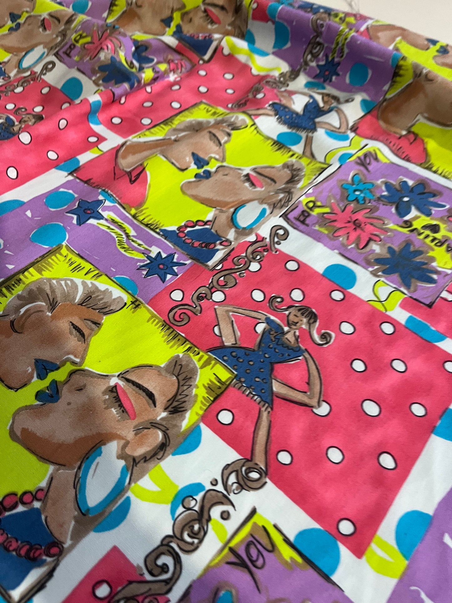 CLAUDY 018 cotton voile comic print