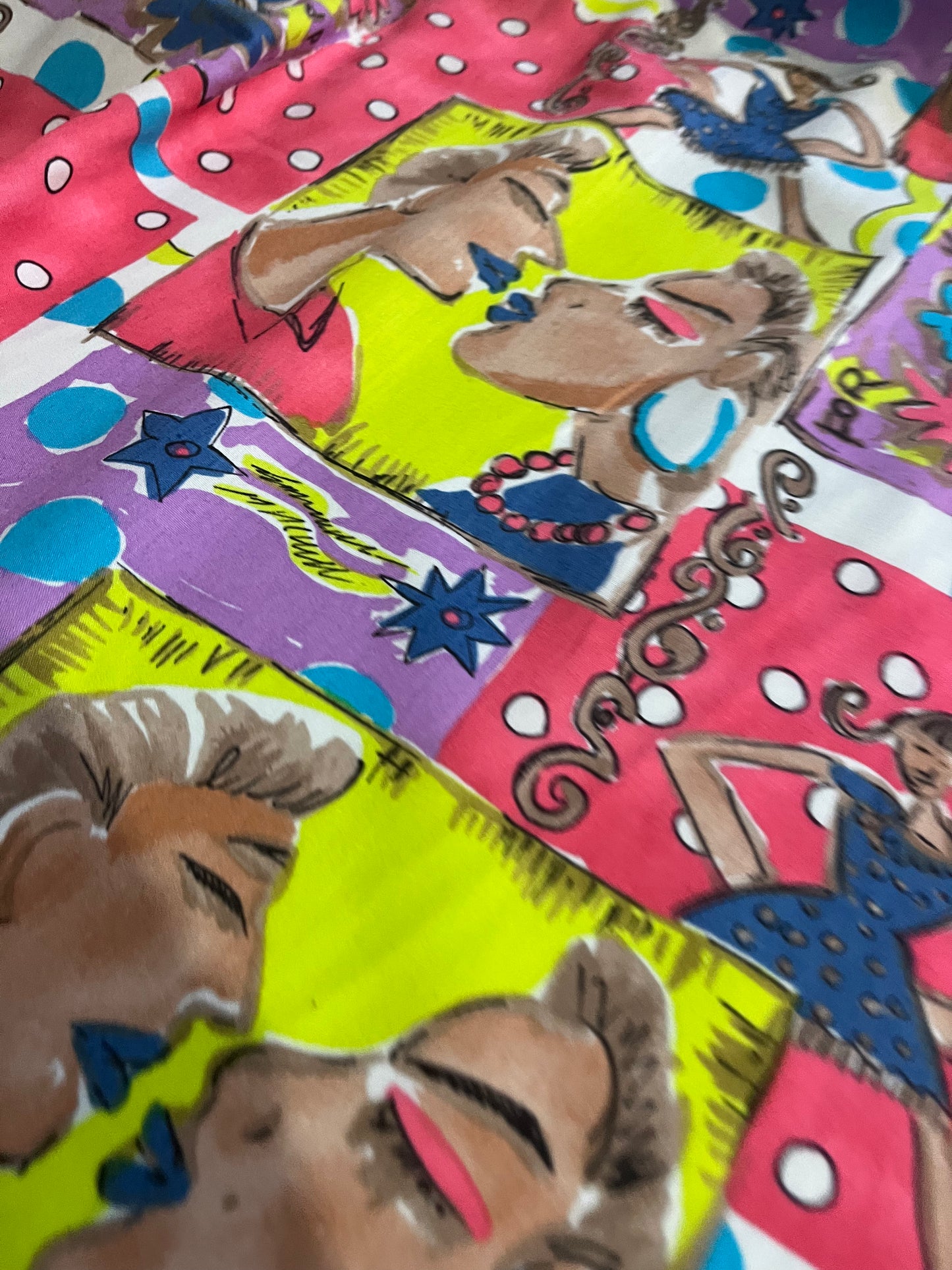 CLAUDY 018 cotton voile comic print