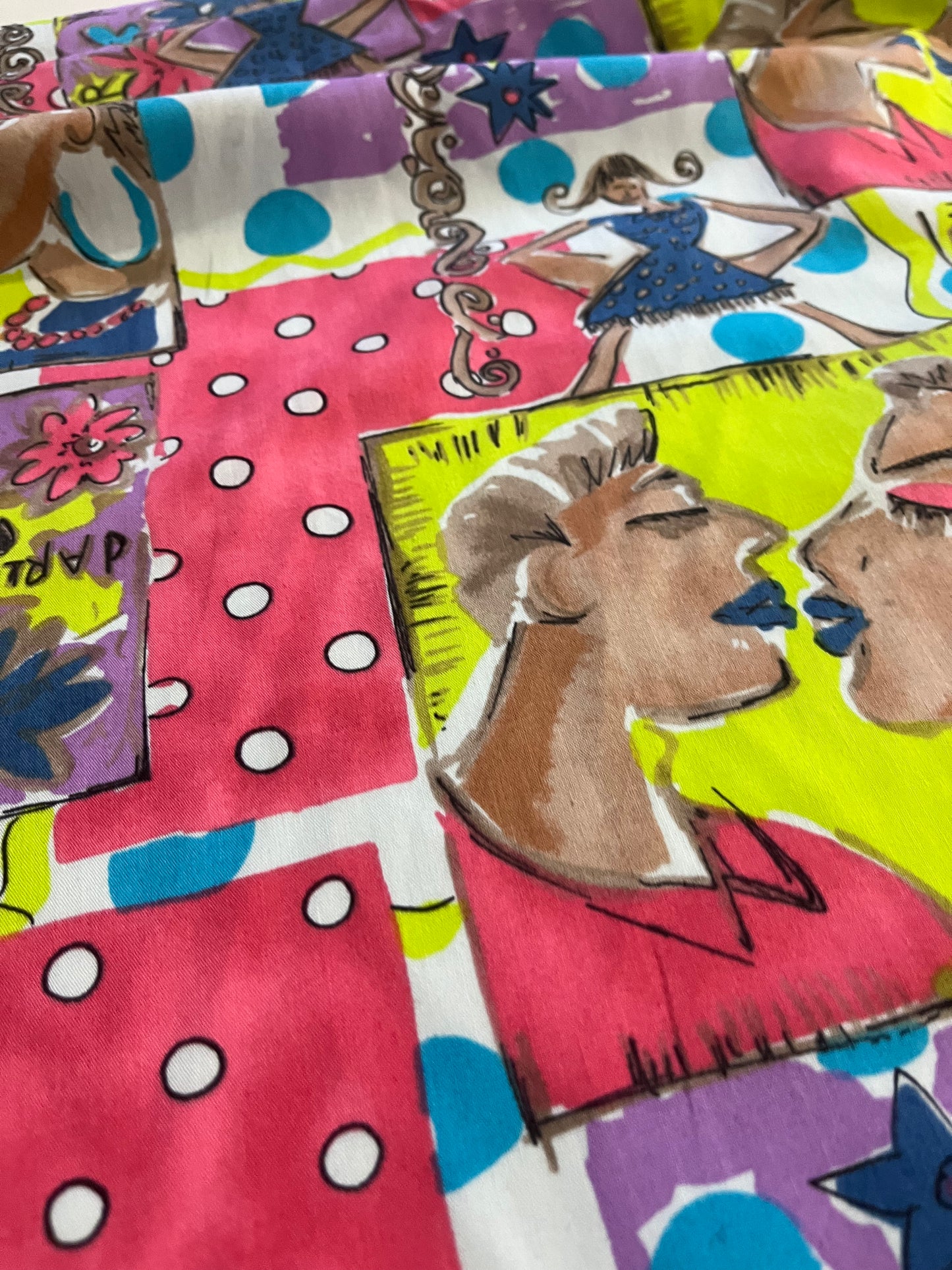 CLAUDY 018 cotton voile comic print