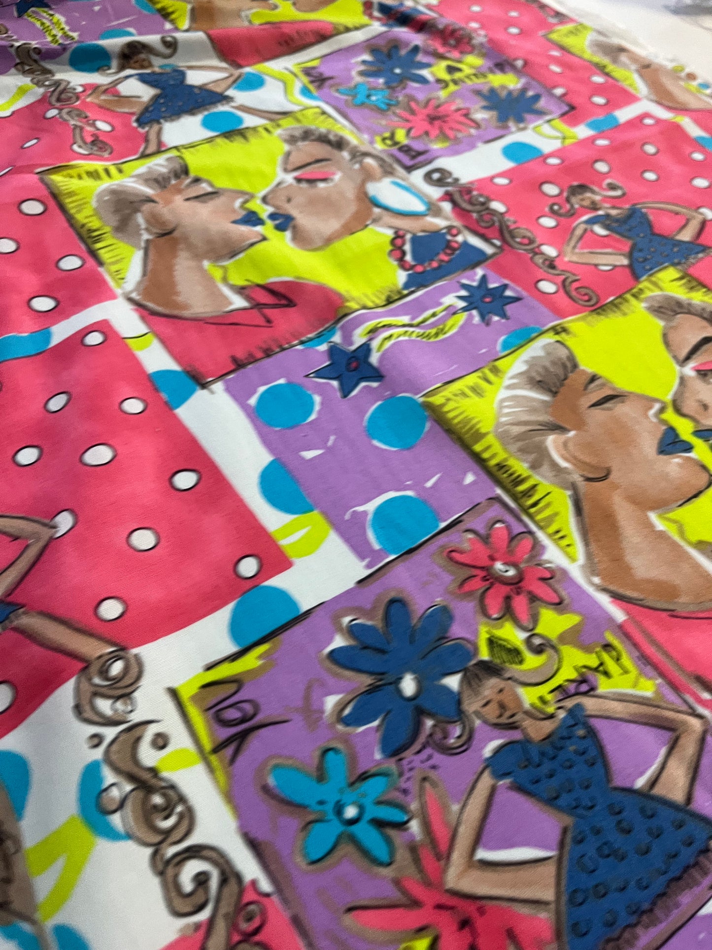 CLAUDY 018 cotton voile comic print